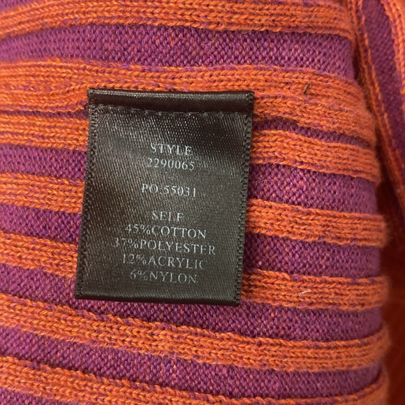 Current Air Contrast Button Down Sweater Brick Dress M - Picture 10 of 11